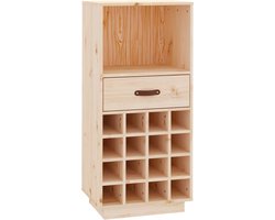 vidaXL - Wijnkast - 45x34x100 - cm - massief - grenenhout