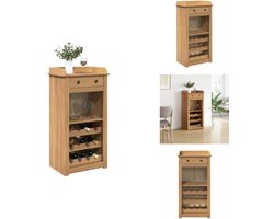 vidaXL Wijnkast - Wijnkasten - Houten Wijnkast - Houten Wijnrek - Wijnkast Panama 57x40x111,5 cm massief grenenhout