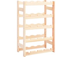 vidaXL - Wijnrek - voor - 20 - flessen - grenenhout