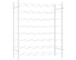 vidaXL - Wijnrek - voor - 48 - flessen - metaal - wit