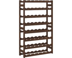 vidaXL - Wijnrek - voor - 56 - flessen - massief - grenenhout - bruin