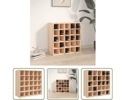 vidaXL Wijnrek - Wijnkast - Wijnkast 56x25x56 cm massief grenenhout - Grenenhouten Wijnkast - Vintage Wijnkast - Rustic Wijnkast