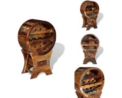 vidaXL Wijnrek - Wijnrekken - Wijn Rek - Wijn Rekken - Wijnrek voor 10 flessen massief gerecycled hout