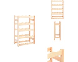 vidaXL Wijnrek - Wijnrekken - Wijn Rek - Wijn Rekken - Wijnrek voor 20 flessen grenenhout