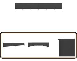 vidaXL Windscherm 6-panelen - 800x120 cm - Antraciet Windscherm - Tuinaccessoires - Buitendecoratie - Privacy Screen - Zonwering