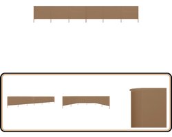 vidaXL Windscherm 6-panelen Taupe 800x120 cm Windscherm - Tuinaccessoires - Buitendecoratie - Zonwering - Privacy Screen