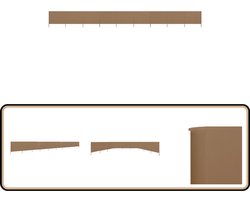 vidaXL Windscherm 9-panelen - 1200x120 cm - Taupe Windscherm - Tuinaccessoires - Buitendecoratie - Zonwering - Privacy Screen