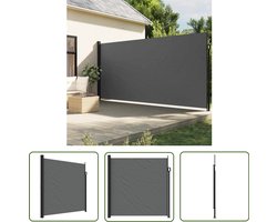 vidaXL Windscherm Uittrekbaar - Windscherm - Windscherm uittrekbaar 200x300 cm antracietkleurig - Privacy Screen - Balkon Decoratie - Terrasdecoratie