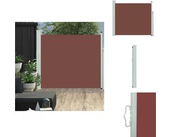 vidaXL Windscherm - Windschermen - Zijscherm - Zijschermen - Tuinscherm uittrekbaar 100x300 cm bruin