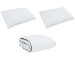 vidaXL - Winter - Duvet - met - kussen - 3 - pcs - Wit - Donsveer