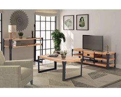 vidaXL - Woonkamer - meubelset - massief - acaciahout - 3-delig