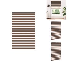 vidaXL Zebra Jaloezie - Zebra Jaloezieën - Zebra Rolgordijn - Dubbel Rolgordijn - Zebra rolgordijn 140x200 cm stofbreedte 135,9cm polyester bruin