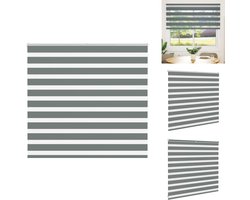 vidaXL Zebra Jaloezie - Zebra Jaloezieën - Zebra Rolgordijn - Dubbel Rolgordijn - Zebra rolgordijn 165x100 cm stofbreedte 160,9 cm donkergrijs