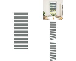 vidaXL Zebra Jaloezie - Zebra Jaloezieën - Zebra Rolgordijn - Dubbel Rolgordijn - Zebra rolgordijn 65x100 cm stofbreedte 60,9 cm donkergrijs