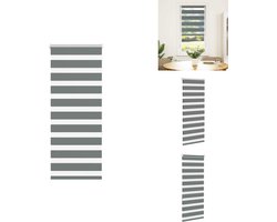 vidaXL Zebra Jaloezie - Zebra Jaloezieën - Zebra Rolgordijn - Dubbel Rolgordijn - Zebra rolgordijn 65x150 cm stofbreedte 60,9 cm donkergrijs