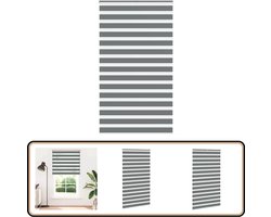 vidaXL Zebra rolgordijn - 130x230 cm - Donkergrijs Zebra Rolgordijn - Donkere Gordijnen - Rolluiken - Raamdecoratie - Woon Accessoires