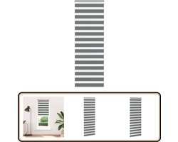 vidaXL Zebra rolgordijn - 85x230 cm - Donkergrijs Zebra Gordijn - Rolgordijn - Donkere Gordijnen - Privacy Gordijn - Licht Regulerende Gordijnen