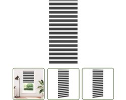 vidaXL Zebra rolgordijn - 95x200 cm - Zwart Zebra Rolgordijn - Zonwering - Privacy - Lichtregelaar - Zwarte Decoratie