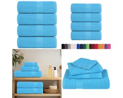 vidaXL Zeepdoekjes 4 st 30x30 cm 360 g/m² 100% katoen turquoise - Gastendoekje - Gastendoekjes - Zeepdoekje - Gastendoek