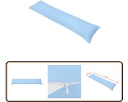 vidaXL Zijslaapkussen - 40x145 cm - Blauw Zijslaapkussen - Slaapcomfort - Microfiber Kussen - Katoenkussen - Blauwe Kussen