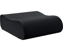 vidaXL - Zitkussen - Effen - Zwart - 40 - x - 40 - x - 13 - cm - PU - Schuim