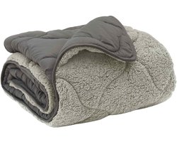 vidaXL - Zomer - Deken - 200 - x - 220 - cm - Zomer - Lichtgrijs - Ademend