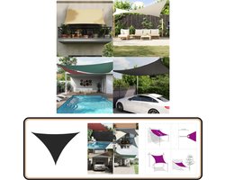 vidaXL Zonnescherm Driehoekig - 3x4x5 m - Zwart Zonnescherm - Zonscherming - Oxford Stof - Waterdicht - Uv Bestendig
