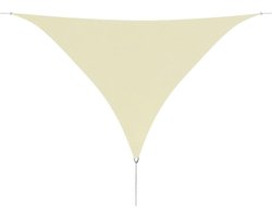 vidaXL - Zonnescherm - driehoekig - 5x5x5 - m - oxford - stof - crèmekleurig