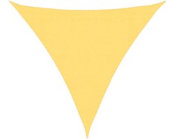 vidaXL Zonnescherm Driehoekig HDPE 3,6m Beige Zonnescherm - Parasols - Schaduwdoek - Buitenschilderij - Tuindecoratie