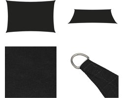 vidaXL Zonnescherm rechthoekig 2,5x5 m oxford stof zwart - Zonnezeil - Zonnezeilen - Zonnedoek - Zonnedoeken