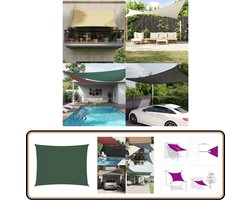 vidaXL Zonnescherm - Rechthoekig - 3,5x4,5 m - Groen Zonnescherm - Oxford Stof - Donkergroen - Waterdicht - Uv Bestendig