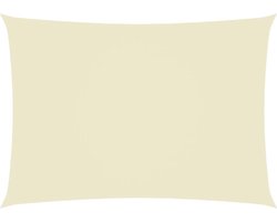vidaXL - Zonnescherm - rechthoekig - 3x5 - m - oxford - stof - crèmekleurig