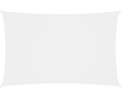 vidaXL - Zonnescherm - rechthoekig - 4x7 - m - oxford - stof - wit