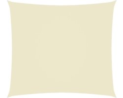vidaXL - Zonnescherm - rechthoekig - 5x6 - m - oxford - stof - crèmekleurig