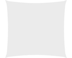 vidaXL Zonnescherm Vierkant 3,6x3,6 m - Wit Zonnescherm - Oxford Stof - Wit - Waterdicht - Uv Bestendig