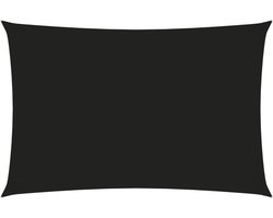vidaXL Zonnescherm - Zonnefilter - Zonnescherm rechthoekig 2,5x4,5 m oxford stof zwart - Buitendecoratie - Tuinaccessoires - Terrasdecoratie