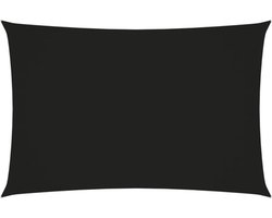 vidaXL Zonnescherm - Zonnefilter - Zonnescherm rechthoekig 3x5 m oxford stof zwart - Buitendecoratie - Tuindecoratie - Parasol