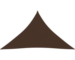 vidaXL Zonnescherm - Zonnezeil - Zonnescherm driehoekig 3,5x3,5x4,9 m oxford stof bruin - Outdoor Decoratie - Patio Cover - Tuinaccessoires