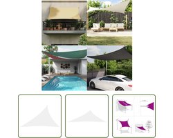 vidaXL Zonnescherm - Zonnezeil - Zonnescherm driehoekig 4x5x6,4 m oxford stof wit - Outdoor Decor - Tuindecoratie - Terrasdekking