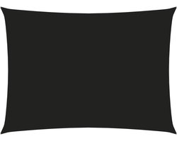 vidaXL Zonnescherm - Zonnezeil - Zonnescherm rechthoekig 2x3,5 m oxford stof zwart - Buitenschilderij - Tuindecoratie - Parasol