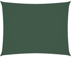 vidaXL Zonnescherm - Zonnezeil - Zonnescherm rechthoekig 3,5x4,5 m oxford stof donkergroen - Buitendecoratie - Tuinaccessoires - Terrasdecoratie