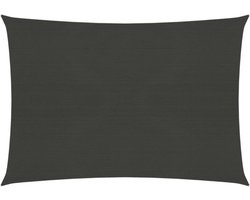 vidaXL - Zonnezeil - 160 - g/m² - 2,5x3 - m - HDPE - antracietkleurig