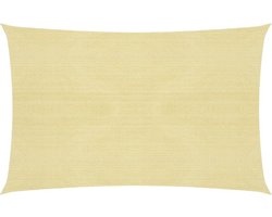 vidaXL - Zonnezeil - 160 - g/m² - 2,5x3 - m - HDPE - beige