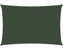 vidaXL - Zonnezeil - 160 - g/m² - 2,5x3,5 - m - HDPE - donkergroen