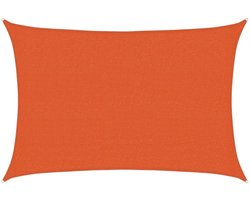 vidaXL - Zonnezeil - 160 - g/m² - 2,5x3,5 - m - HDPE - oranje