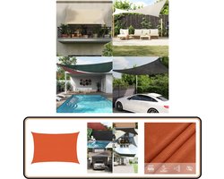vidaXL Zonnezeil 160 g/m² - 2,5x3,5m - Oranje Zonnezeil - Schaduwdoek - Tuinaccessoires - Buitenleven - Zonwering