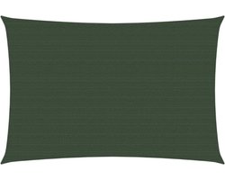 vidaXL - Zonnezeil - 160 - g/m² - 2,5x4,5 - m - HDPE - donkergroen