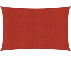 vidaXL - Zonnezeil - 160 - g/m² - 2,5x4,5 - m - HDPE - rood