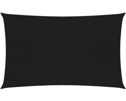 vidaXL - Zonnezeil - 160 - g/m² - 2,5x4,5 - m - HDPE - zwart