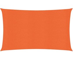 vidaXL - Zonnezeil - 160 - g/m² - 2,5x5 - m - HDPE - oranje